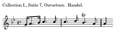 Collection I., Suite 7, Ouverture. Handel.