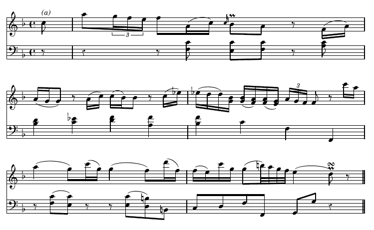 C.P.E. Bach, Sonata 1, Allegretto