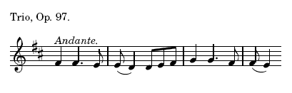 Beethoven, Trio, Op. 97. Andante.