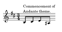 Brahms, op. 2, commencement of Andante theme