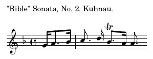 "Bible" Sonata, No. 2. Kuhnau.